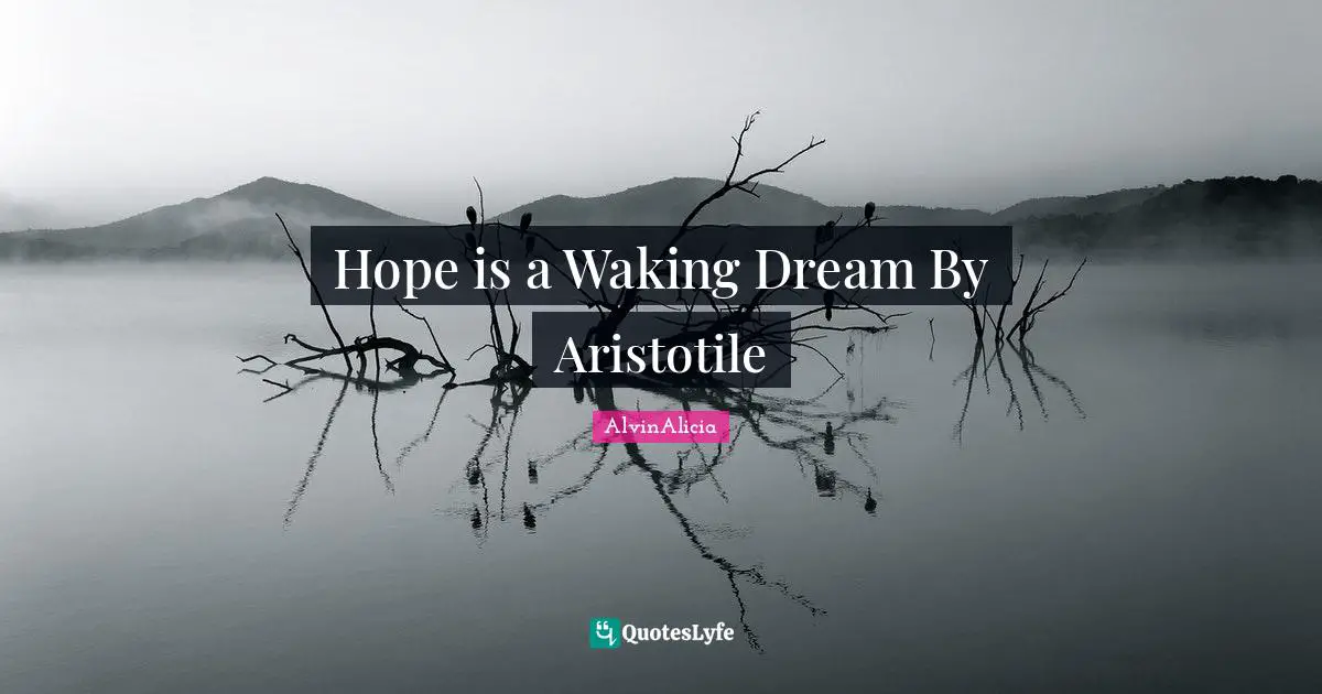 Hope is a Waking Dream By Aristotile