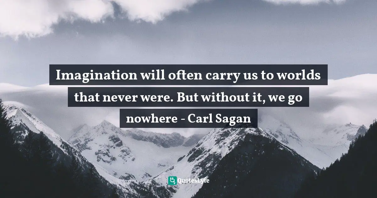 Imagination will often carry us to worlds that never were. But without it, we go nowhere - Carl Sagan