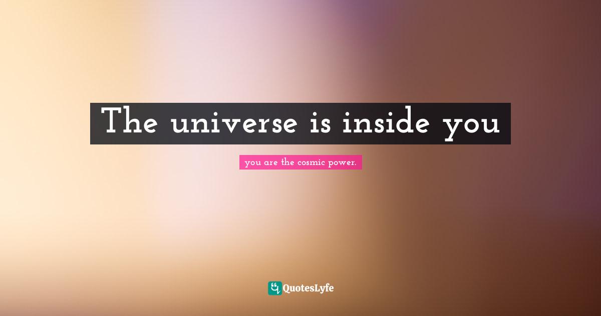 The universe is inside you
