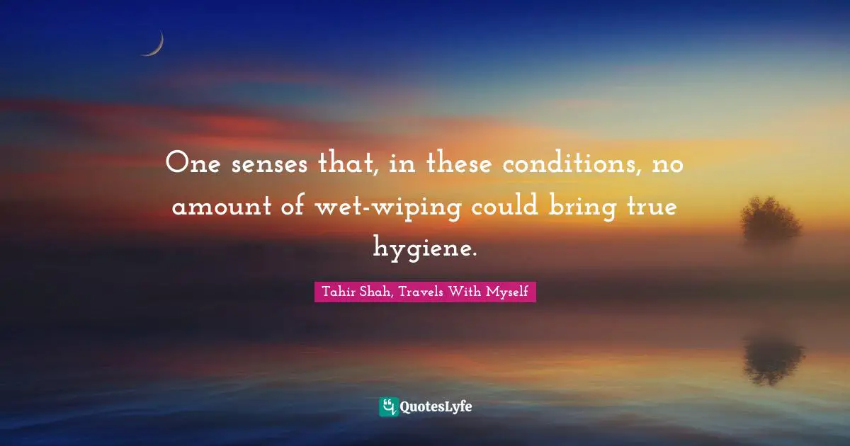 One senses that, in these conditions, no amount of wet-wiping could bring true hygiene.