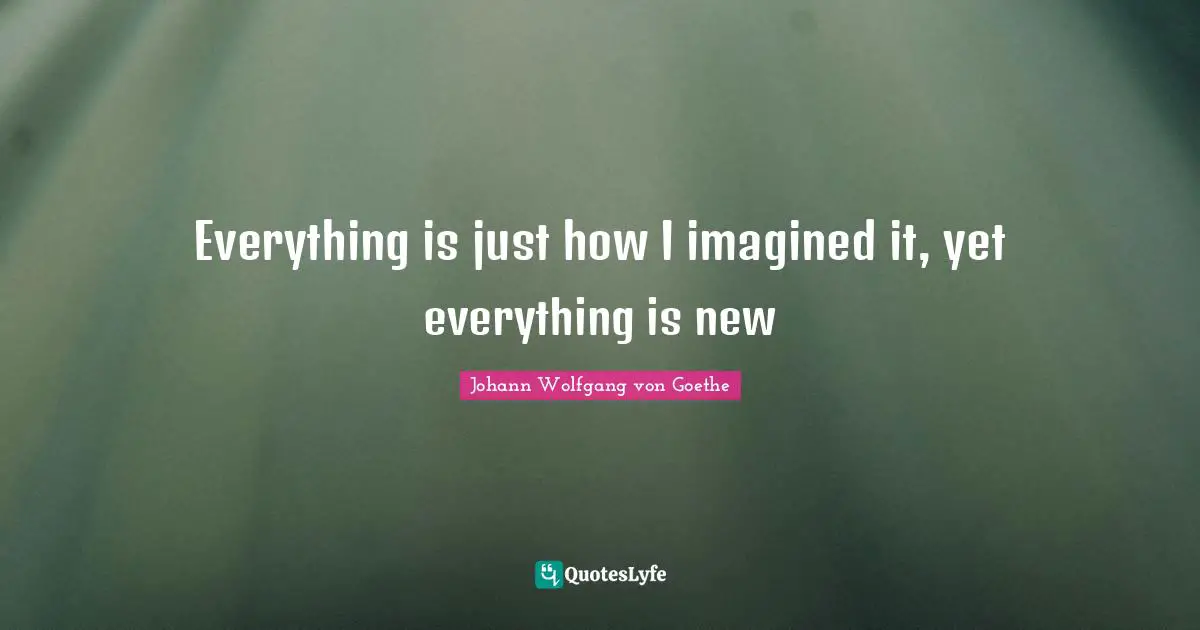 Travel Writing Quotes: "Everything is just how I imagined it, yet everything is new"