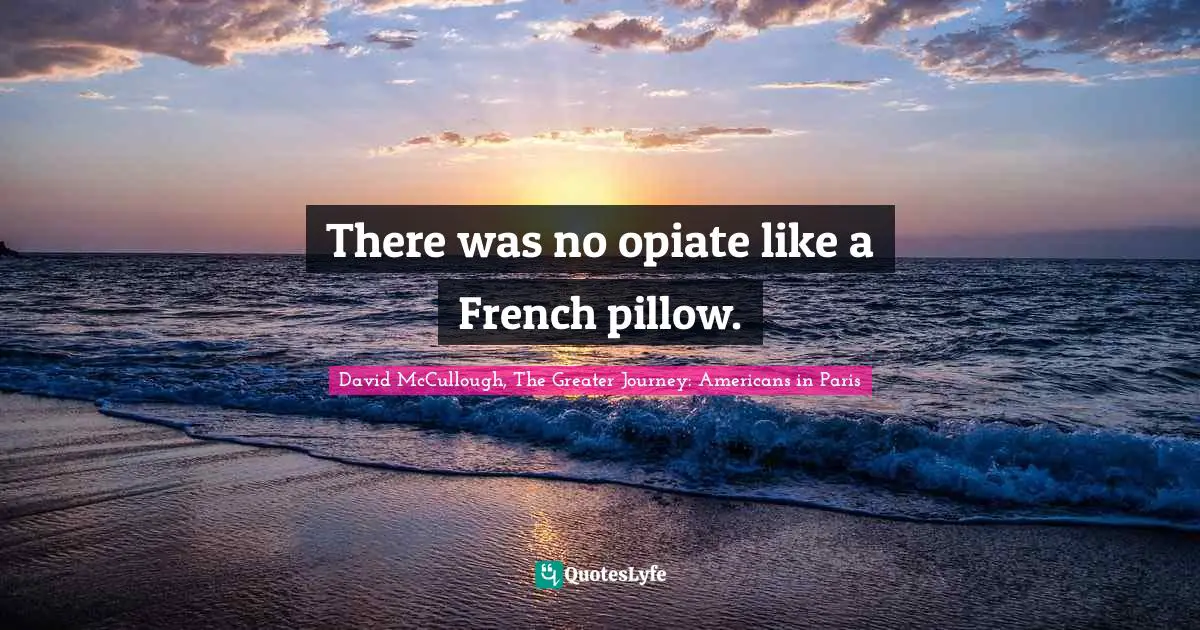 There was no opiate like a French pillow.