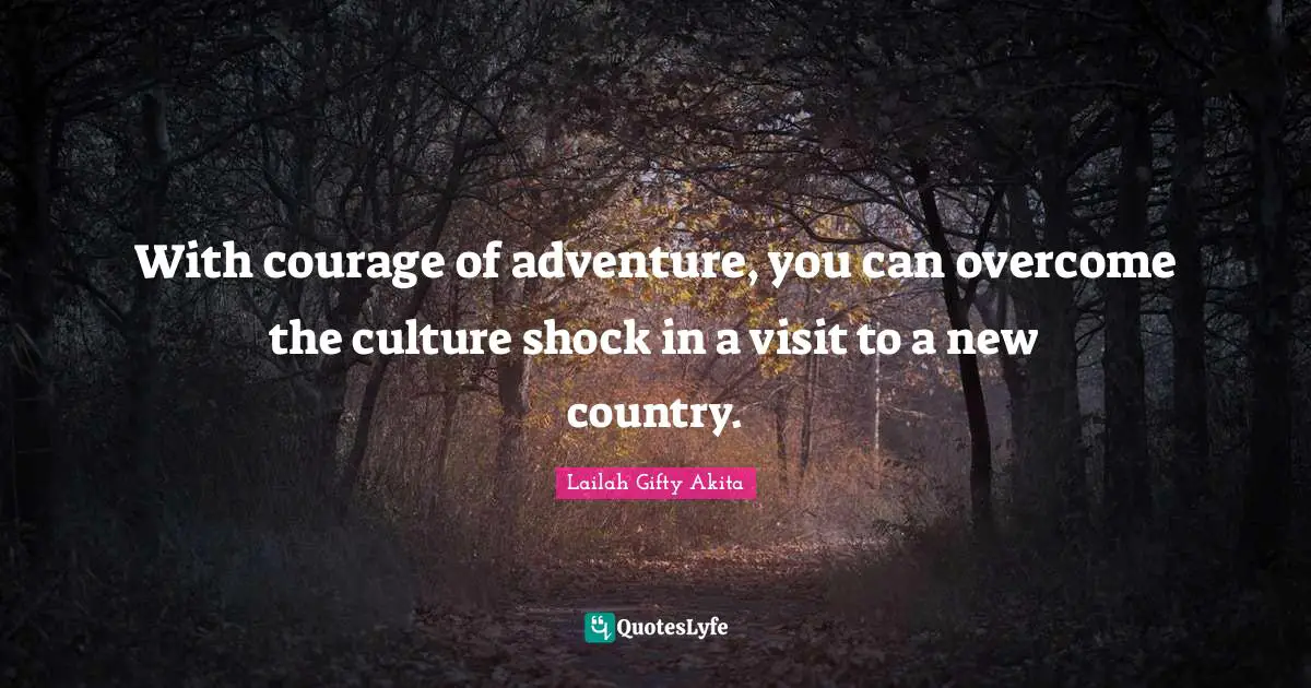With courage of adventure, you can overcome the culture shock in a visit to a new country.