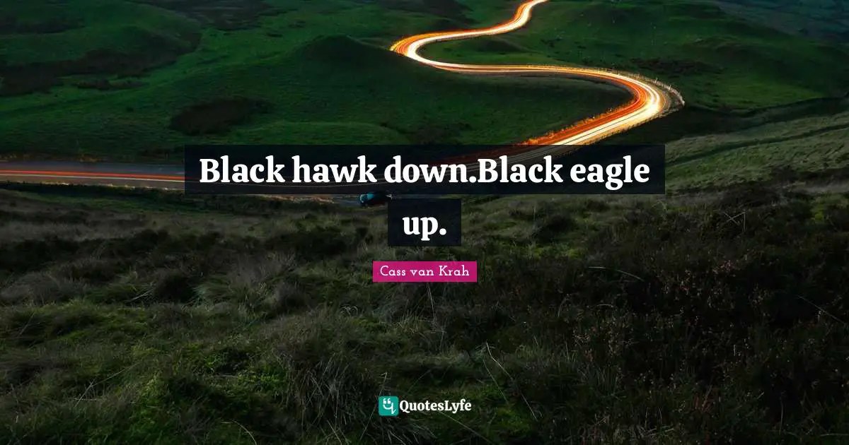 Black hawk down.Black eagle up.