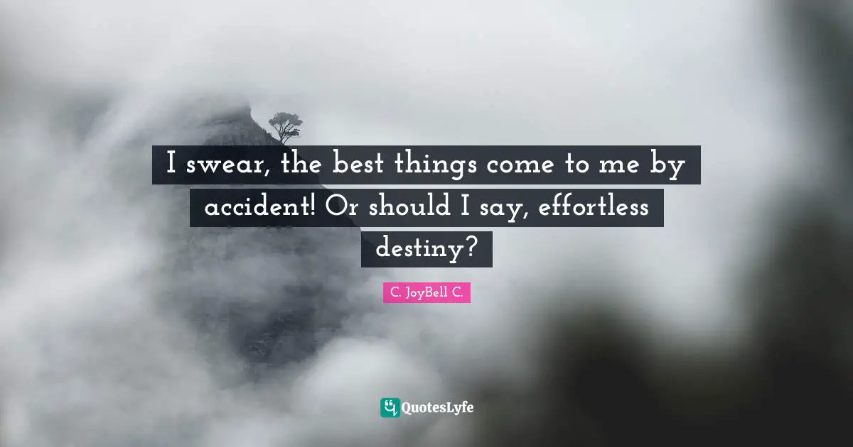 I swear, the best things come to me by accident! Or should I say, effortless destiny?