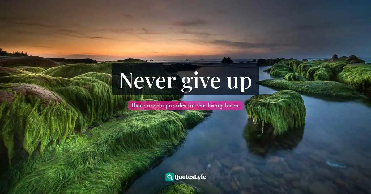 Never give up