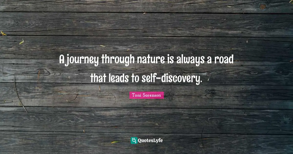 A journey through nature is always a road that leads to self-discovery.