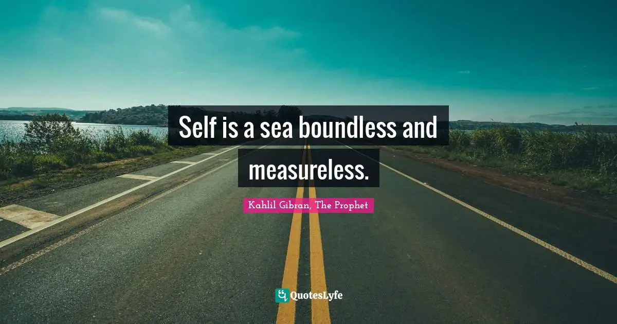 Self is a sea boundless and measureless.