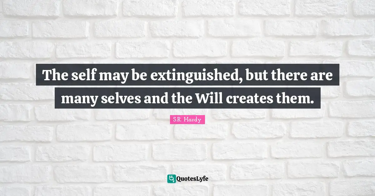 The self may be extinguished, but there are many selves and the Will creates them.