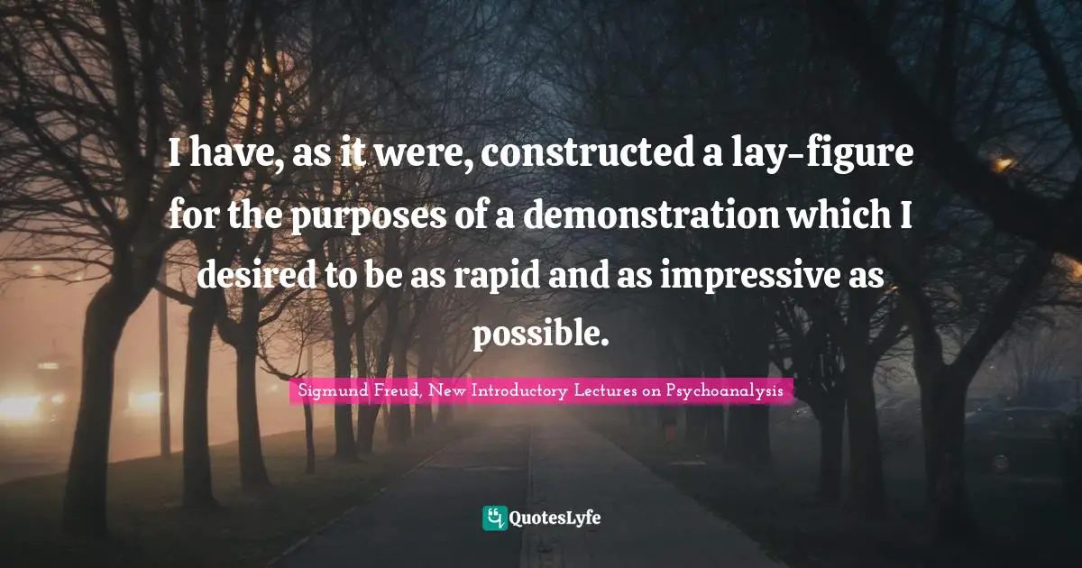 I have, as it were, constructed a lay-figure for the purposes of a demonstration which I desired to be as rapid and as impressive as possible.