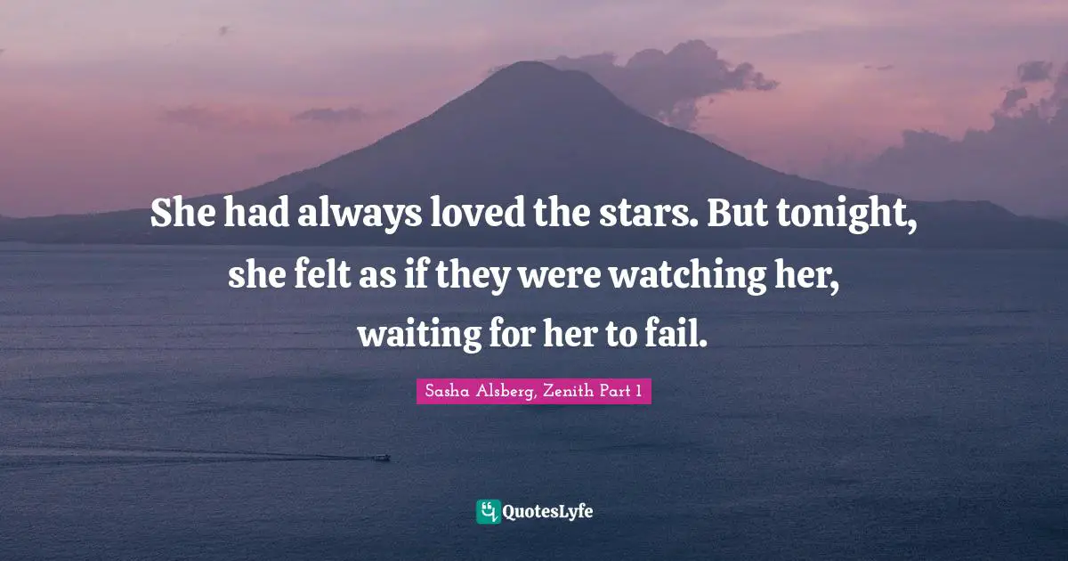 She had always loved the stars. But tonight, she felt as if they were watching her, waiting for her to fail.
