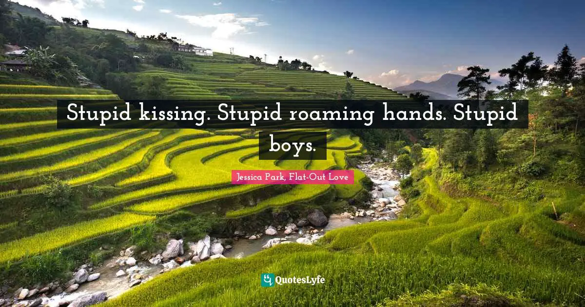 Stupid kissing. Stupid roaming hands. Stupid boys.