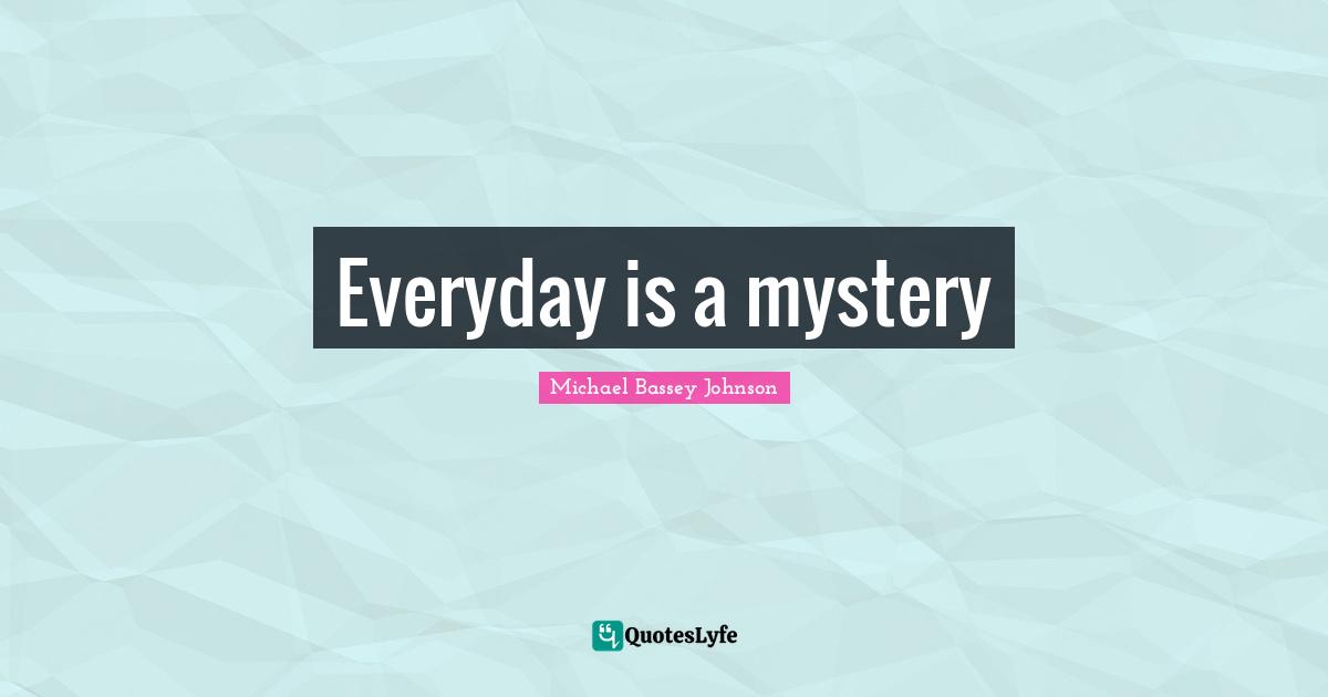 Everyday is a mystery