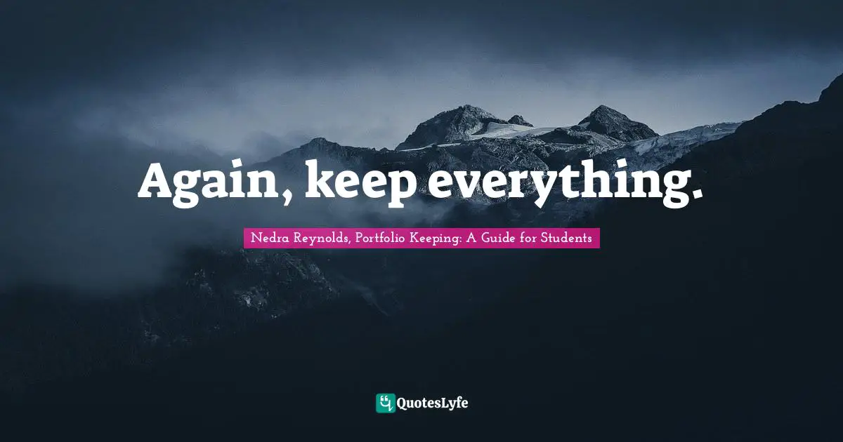 Again, keep everything.