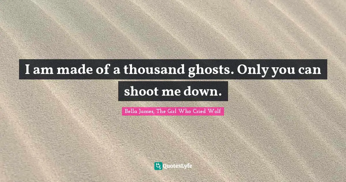 I am made of a thousand ghosts. Only you can shoot me down.