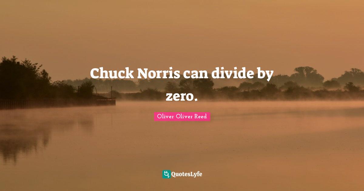 Funniest Jokes Quotes: "Chuck Norris can divide by zero."