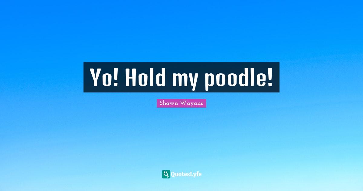 Yo! Hold my poodle!