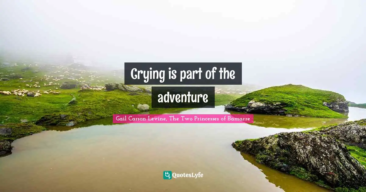 Crying is part of the adventure
