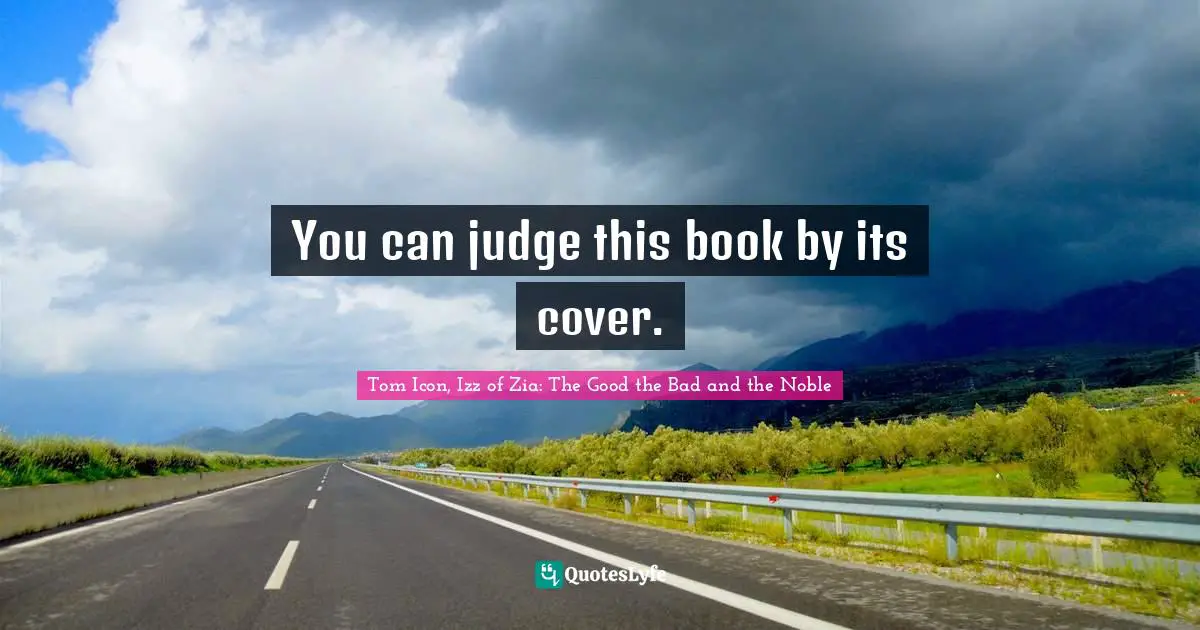 You can judge this book by its cover.