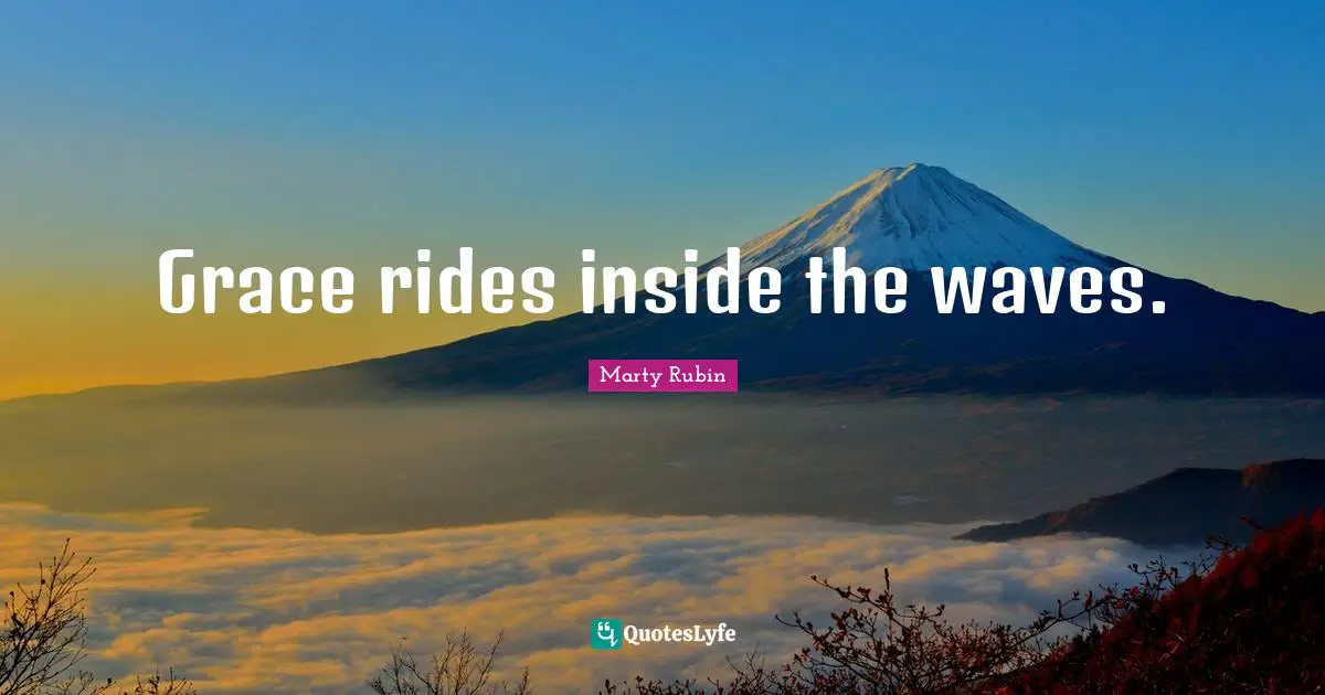 Grace rides inside the waves.