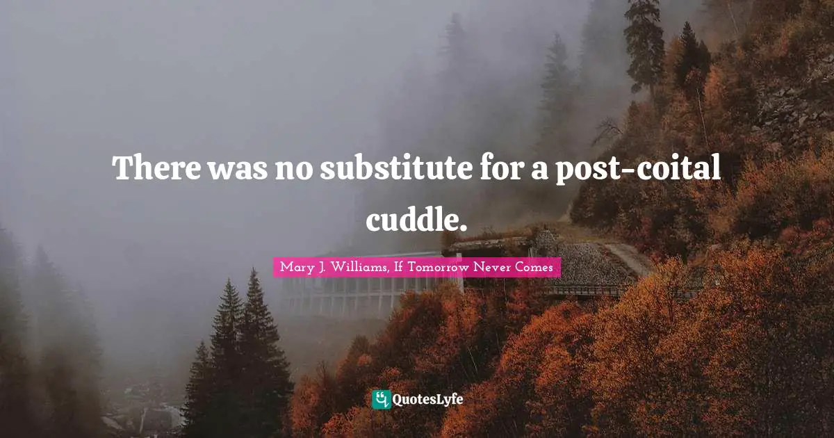 There was no substitute for a post-coital cuddle.