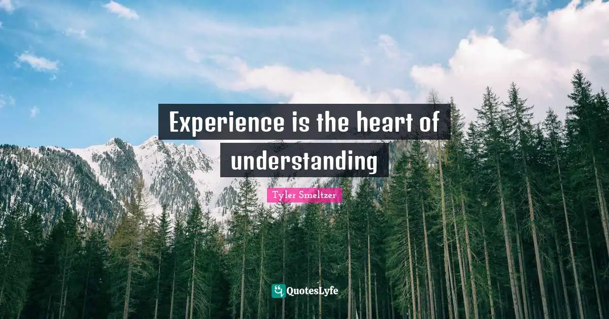Experience is the heart of understanding
