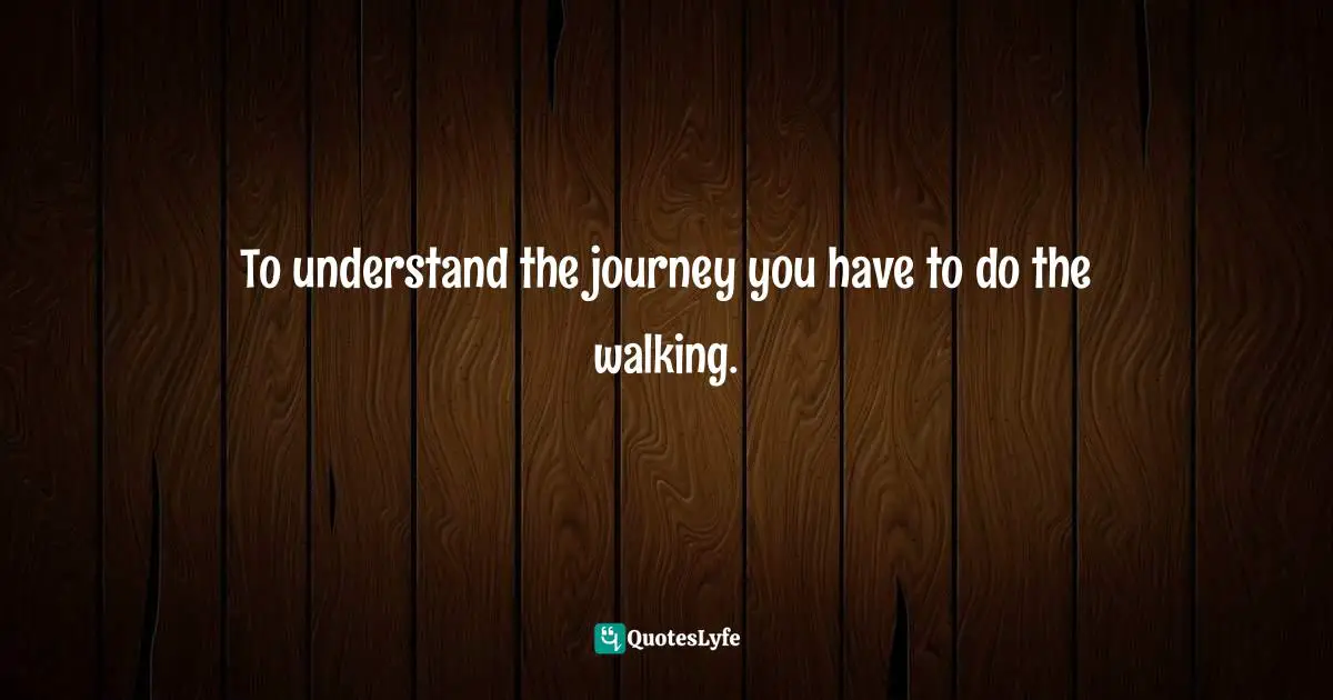 Bryant McGill, Simple Reminders: Inspiration For Living Your Best Life Quotes: "To understand the journey you have to do the walking."