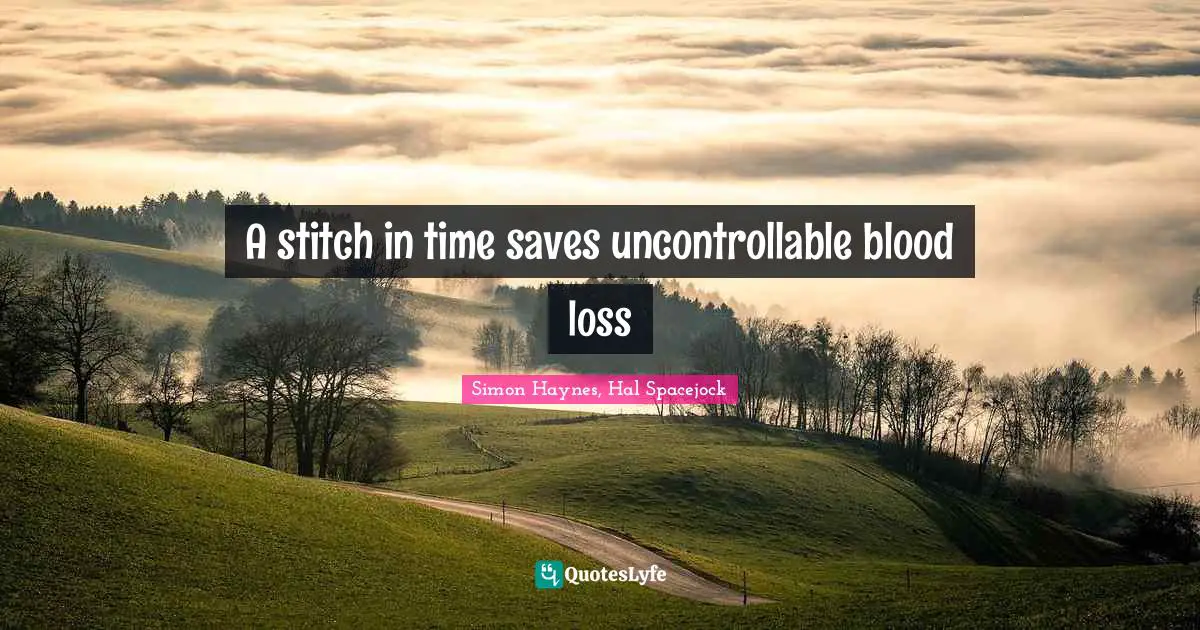 A stitch in time saves uncontrollable blood loss