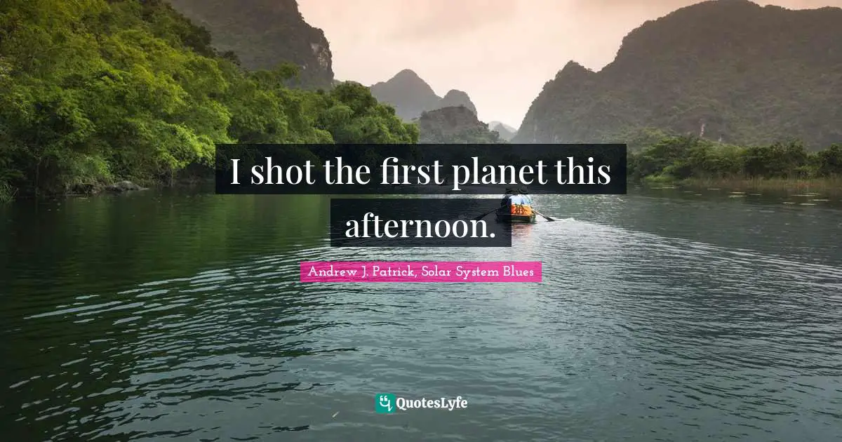 I shot the first planet this afternoon.