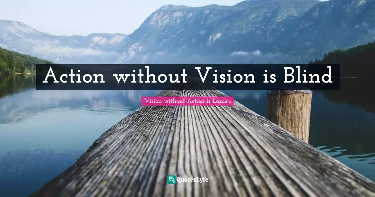 Action without Vision is Blind