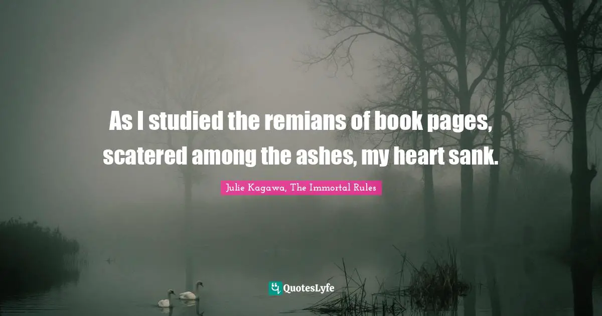 As I studied the remians of book pages, scatered among the ashes, my heart sank.