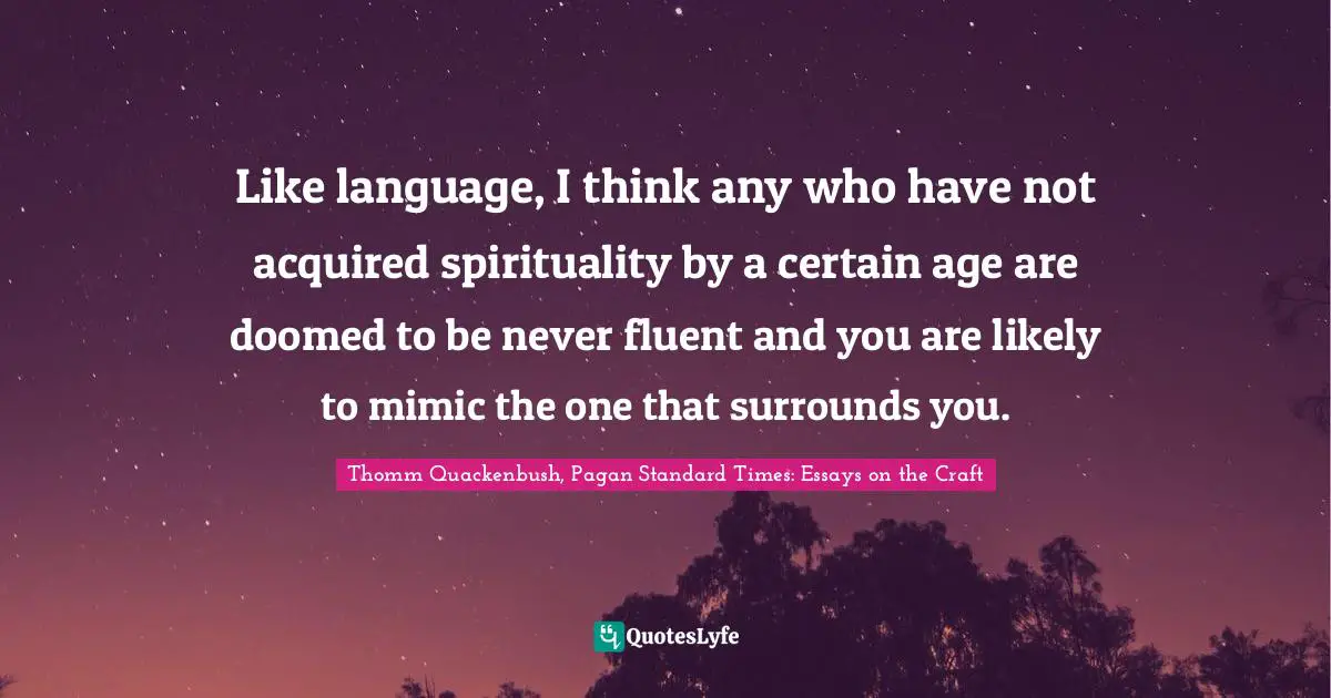 Like language, I think any who have not acquired spirituality by a certain age are doomed to be never fluent and you are likely to mimic the one that surrounds you.