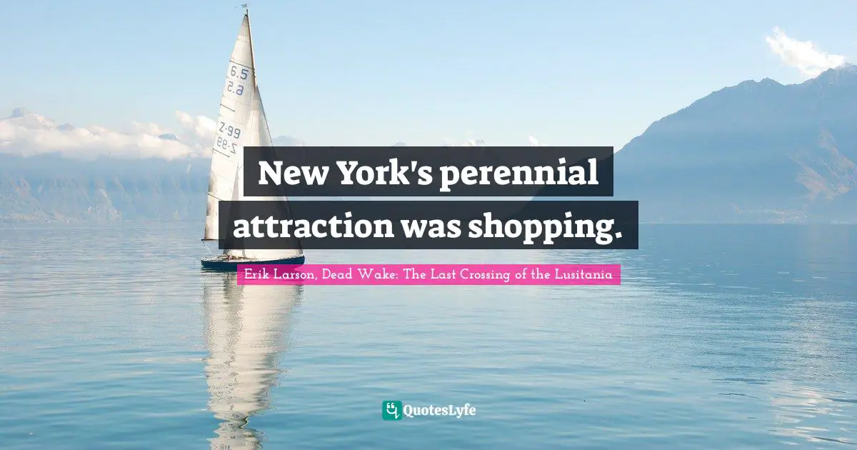 New York's perennial attraction was shopping.