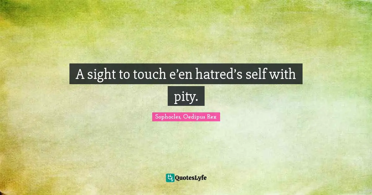 A sight to touch e’en hatred’s self with pity.