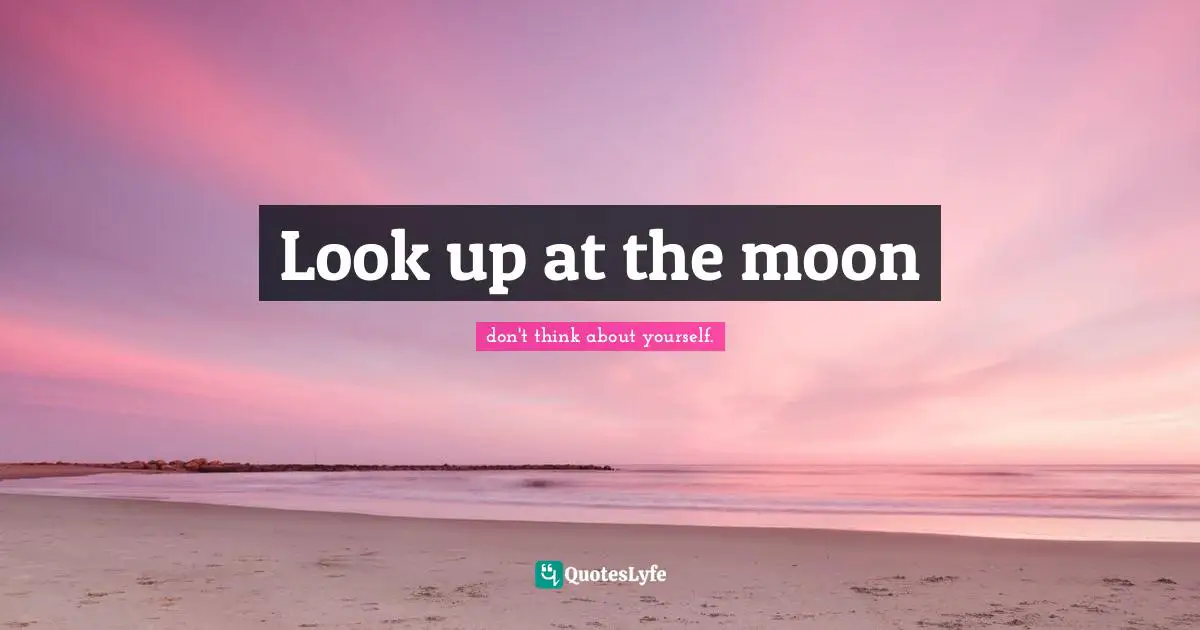 Look up at the moon