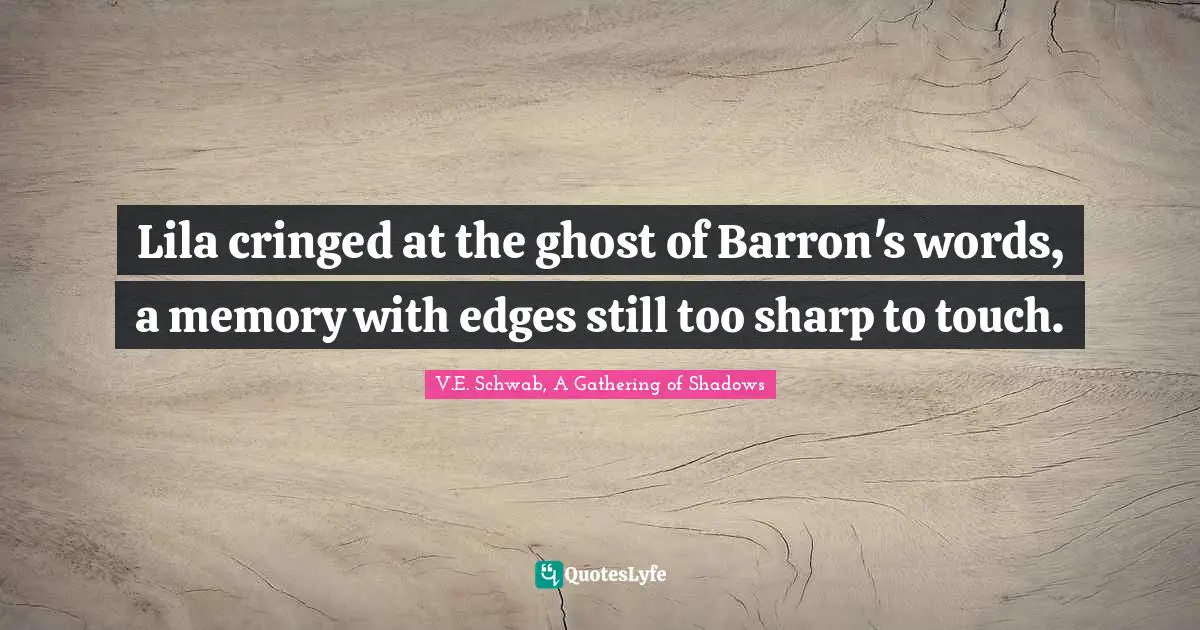 Lila cringed at the ghost of Barron's words, a memory with edges still too sharp to touch.