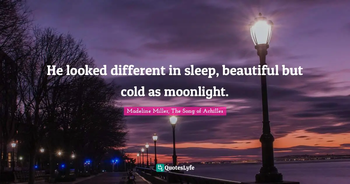 He looked different in sleep, beautiful but cold as moonlight.