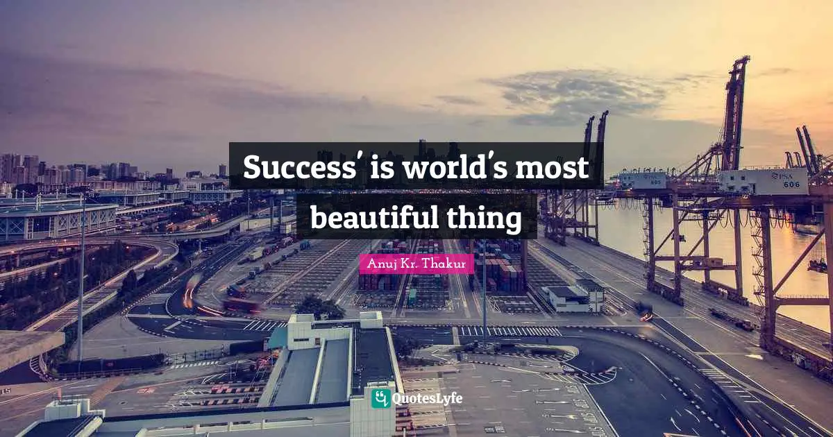 Success' is world's most beautiful thing