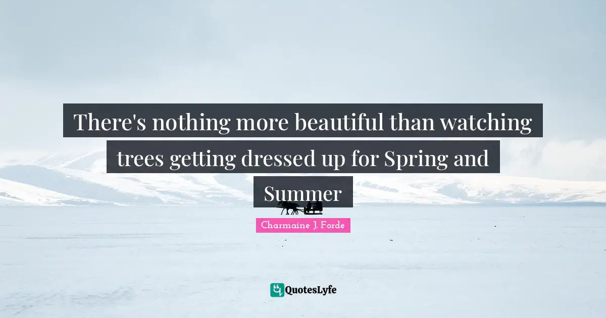 There's nothing more beautiful than watching trees getting dressed up for Spring and Summer