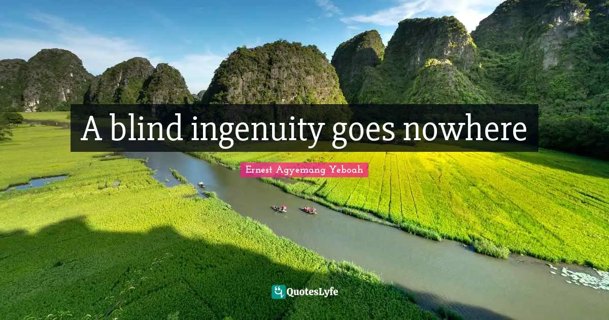 A blind ingenuity goes nowhere