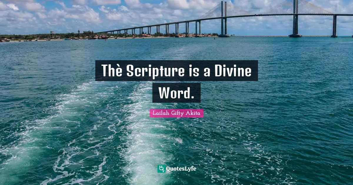 Thè Scripture is a Divine Word.
