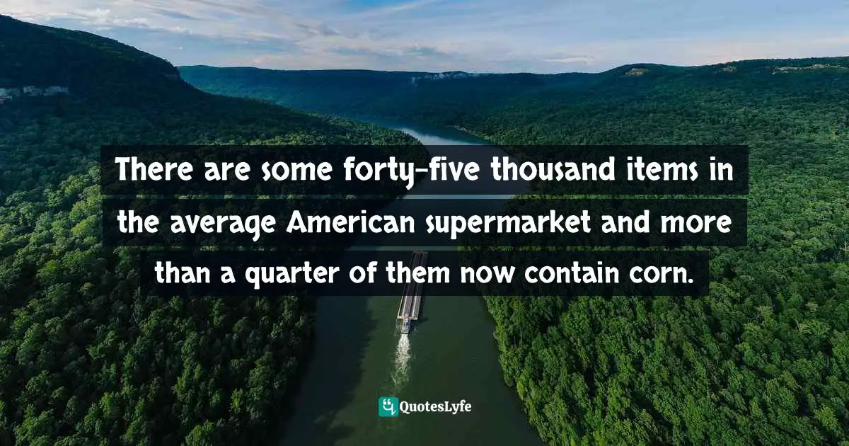 There are some forty-five thousand items in the average American supermarket and more than a quarter of them now contain corn.