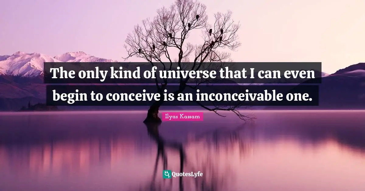 The only kind of universe that I can even begin to conceive is an inconceivable one.
