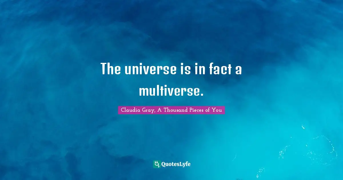 The universe is in fact a multiverse.