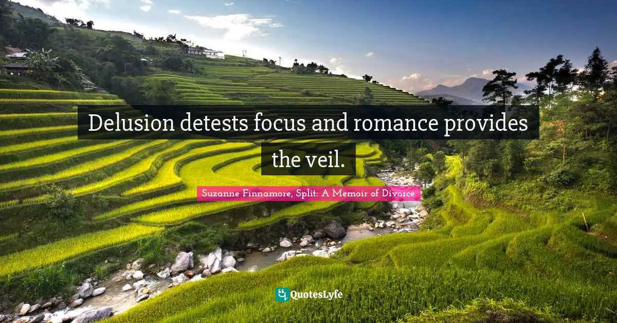 Seperation Quotes: "Delusion detests focus and romance provides the veil."