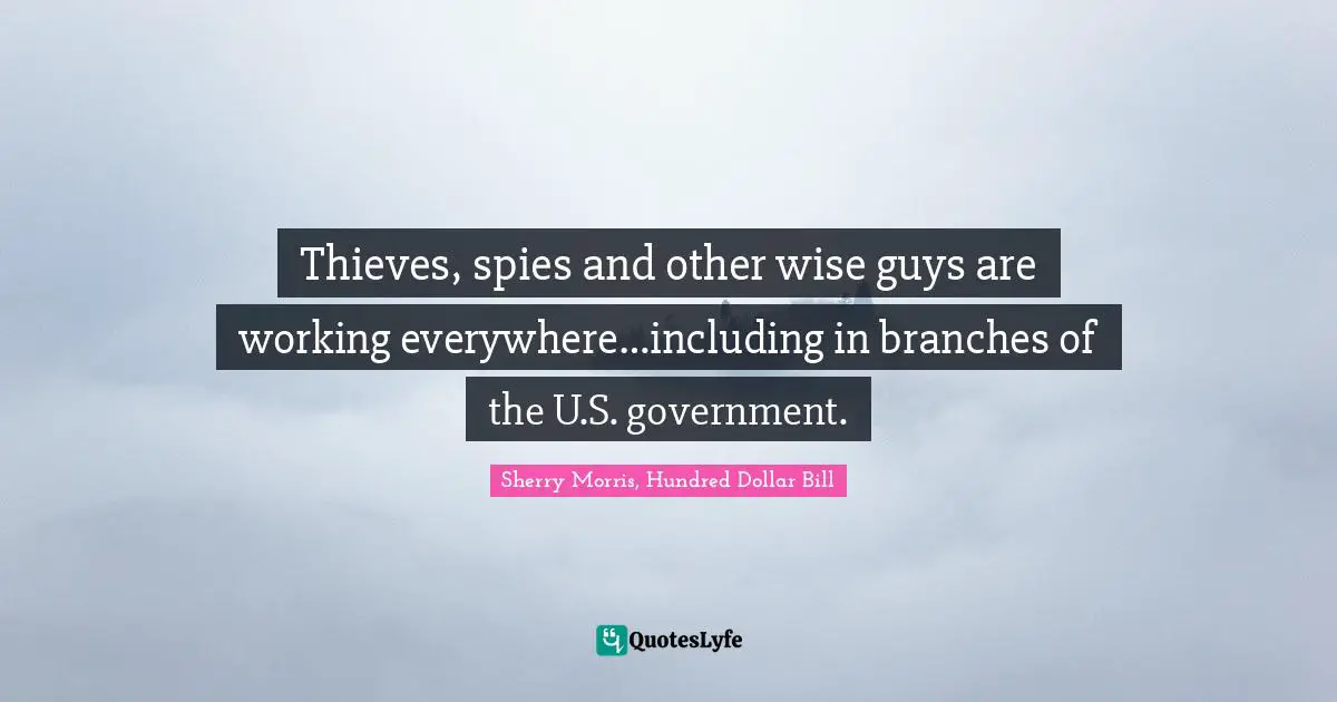 Thieves, spies and other wise guys are working everywhere…including in branches of the U.S. government.