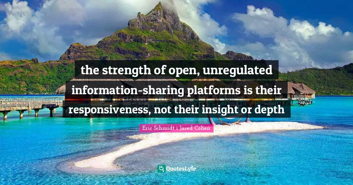 the strength of open, unregulated information-sharing platforms is their responsiveness, not their insight or depth