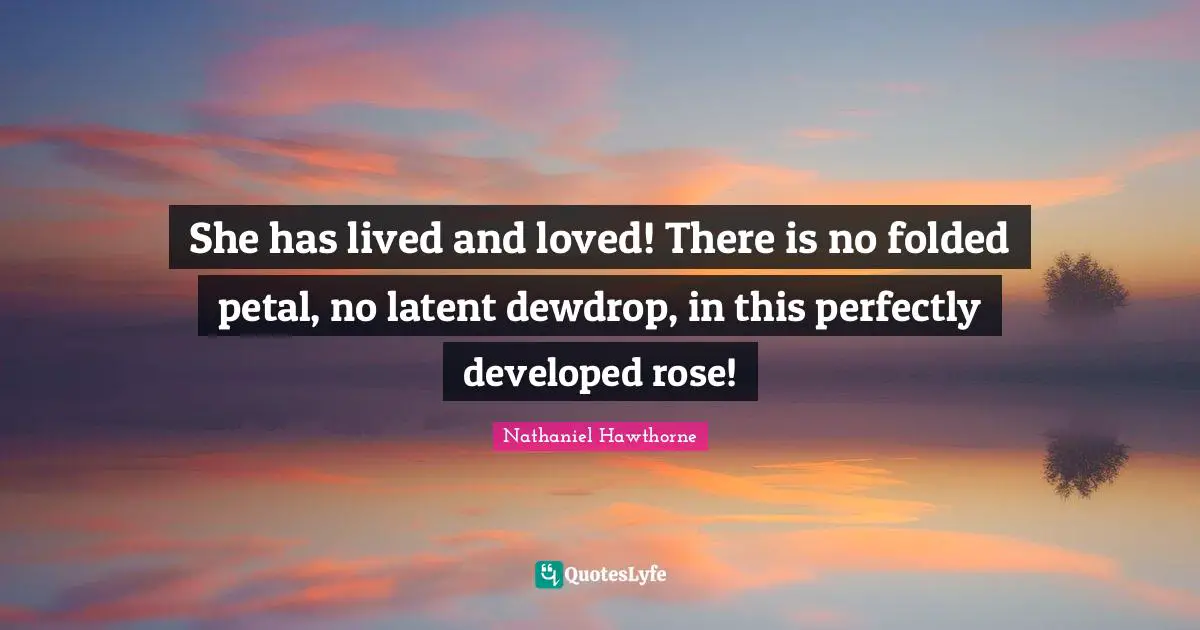 She has lived and loved! There is no folded petal, no latent dewdrop, in this perfectly developed rose!