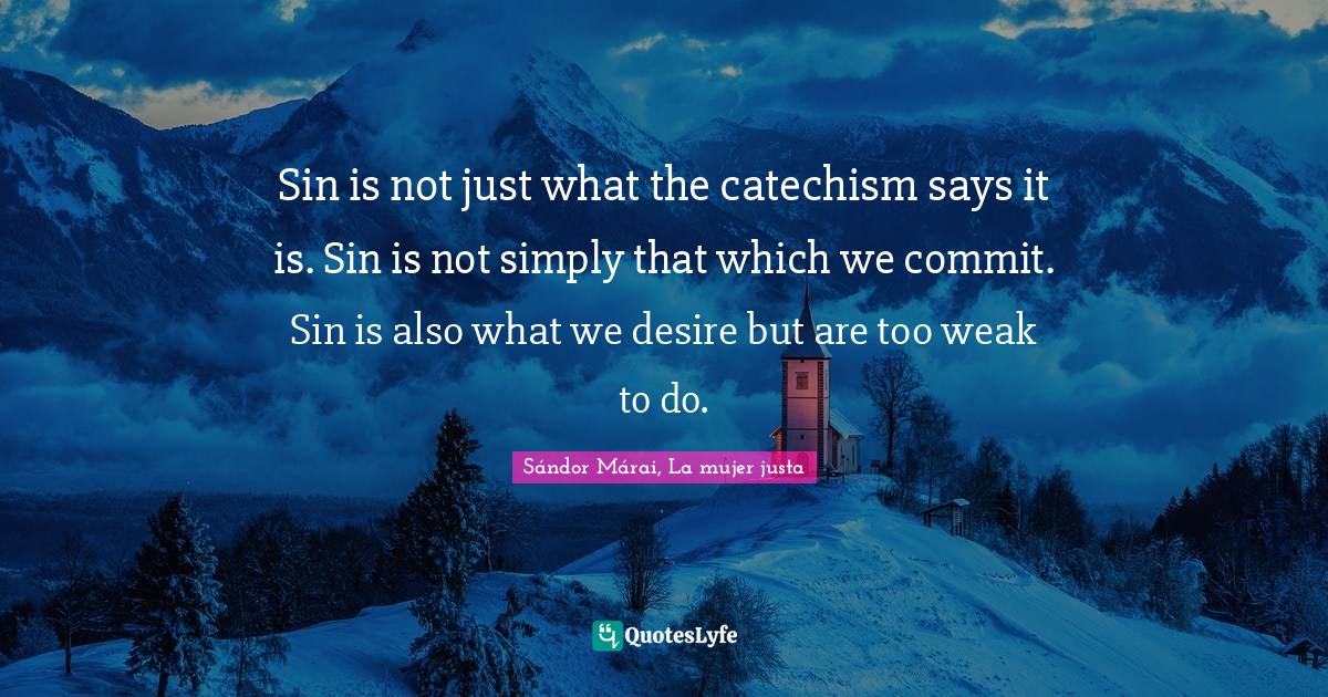 Sin is not just what the catechism says it is. Sin is not simply that