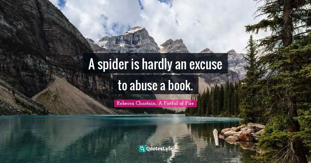 A spider is hardly an excuse to abuse a book.